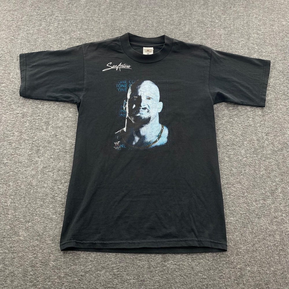 Vintage 90s Stone Cold Steve Austin T-Shirt Size Small San Antonio WWE WWF